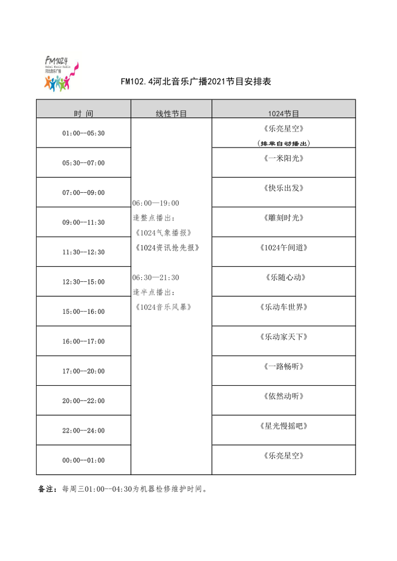 2022河北音乐广播节目表.png